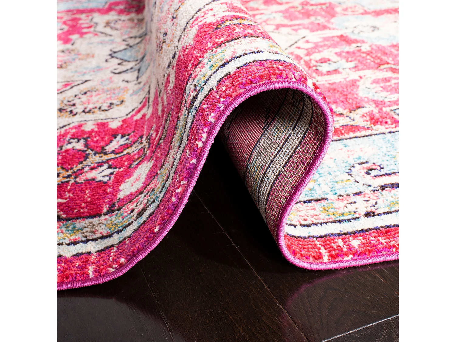 Tapis Fuchsia/Bleu 61 X 91 cm - Malaya