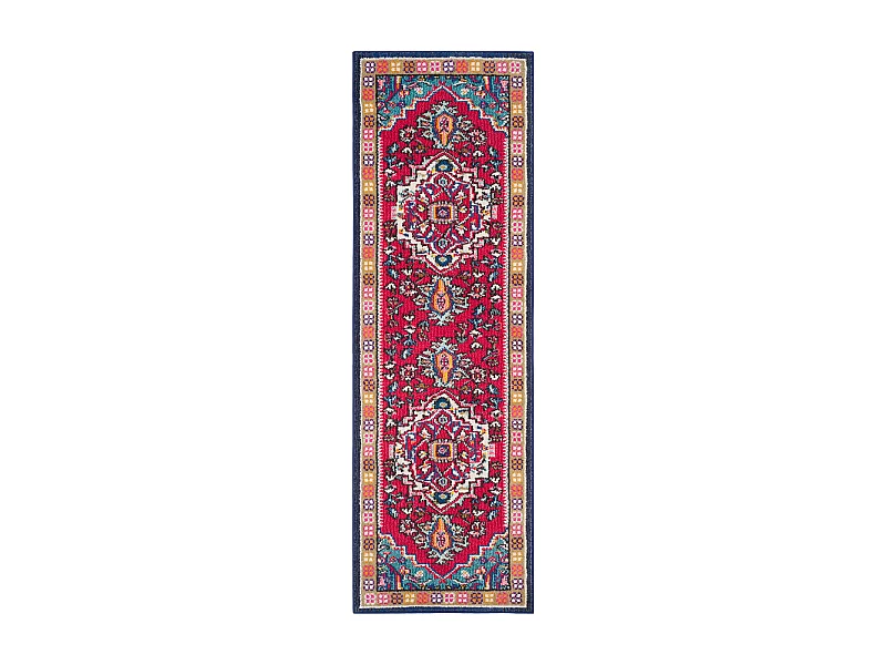 Tapis Rouge/Turquoise 66 X 183 cm - Valentina