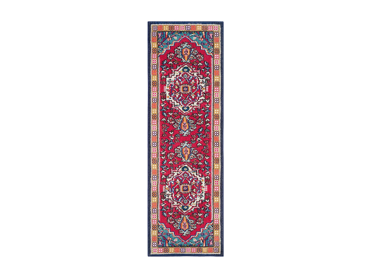 Tapis Rouge/Turquoise 66 X 183 cm - Valentina
