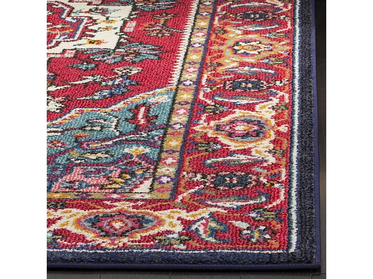 Tapis Rouge/Turquoise 66 X 183 cm - Valentina