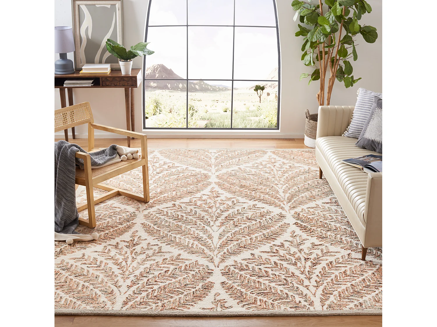 Tapis Ivoire/Marron 244 X 305 cm - Meara