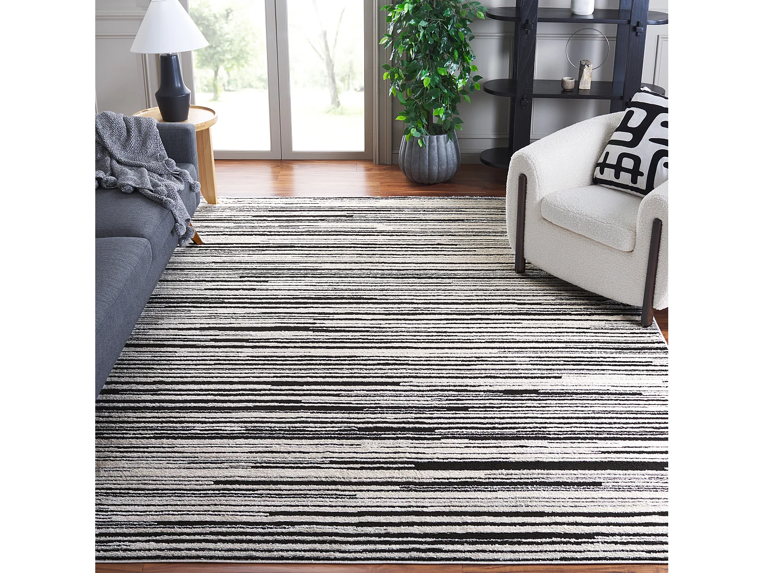 Tapis Ivoire/Noir 235 x 305 cm - Avenleigh