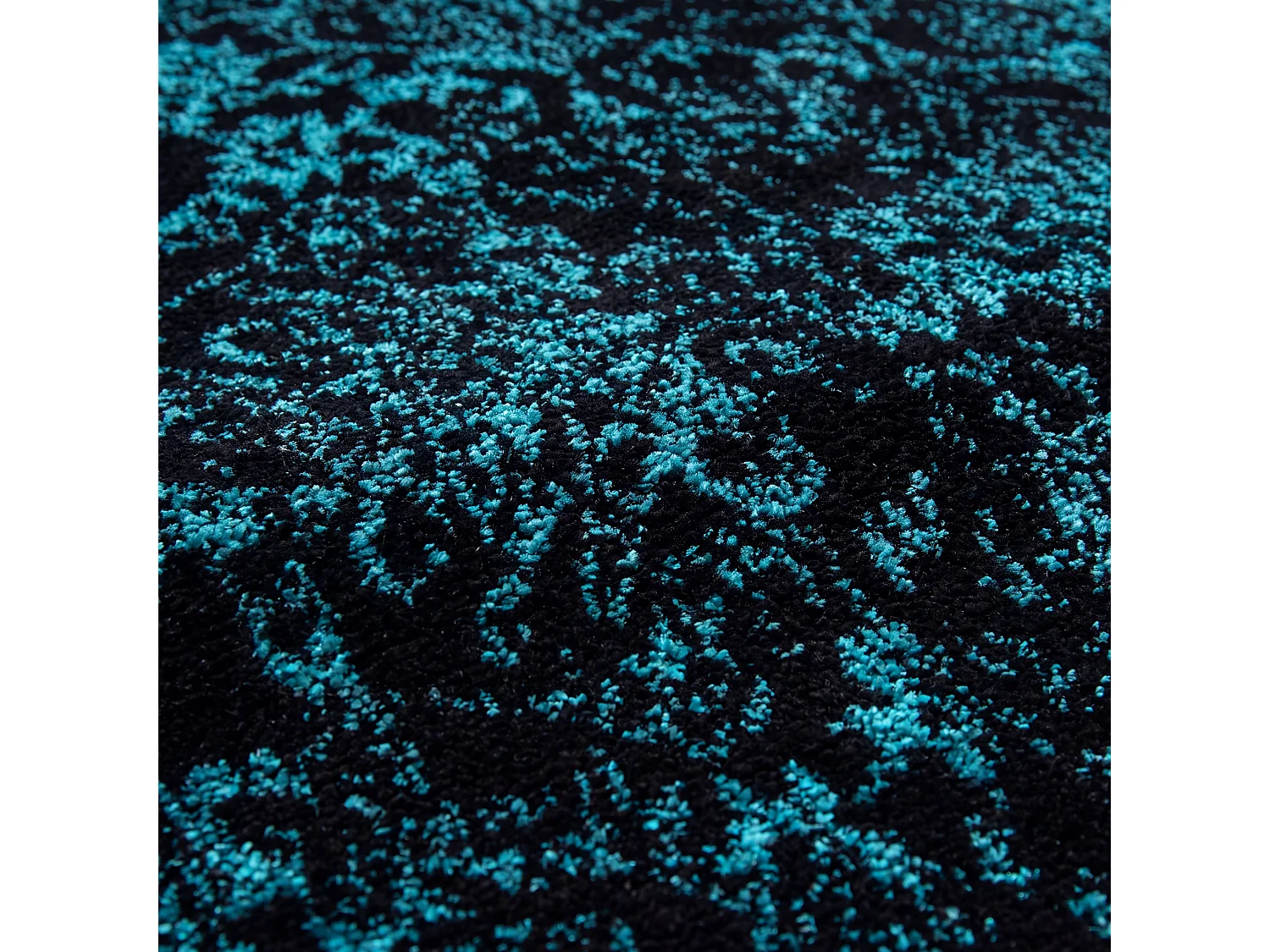 Tapis Noir/Sarcelle 122 X 122 cm - Lucinda