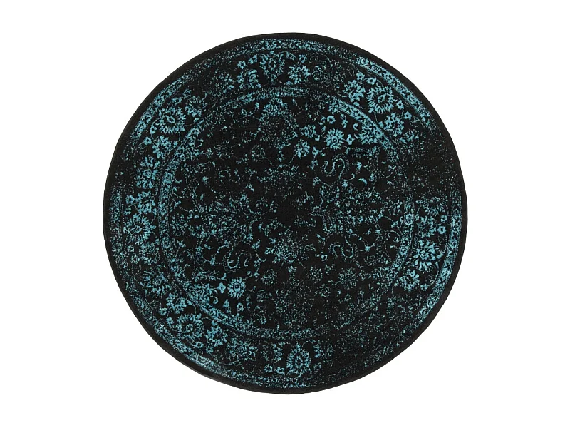 Tapis Noir/Sarcelle 122 X 122 cm - Lucinda