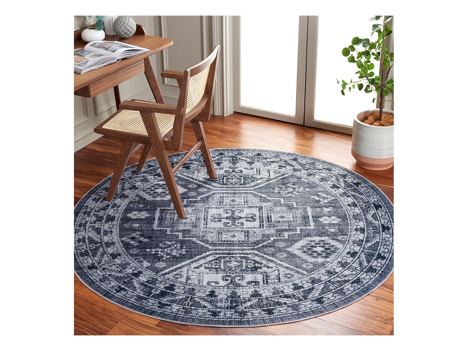 Tapis Gris Vert/Ivoire 183 X 183 cm - Fatima