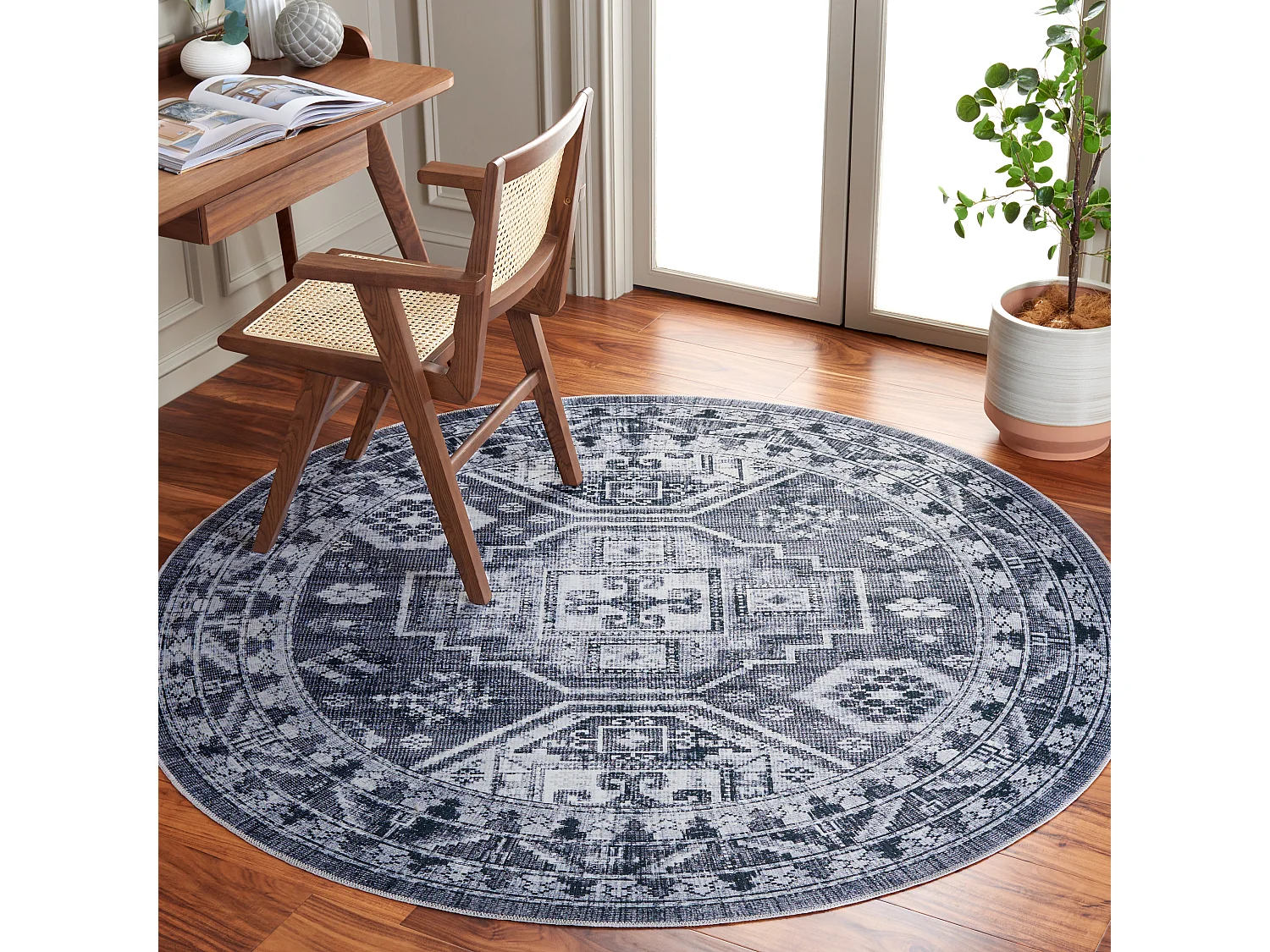 Tapis Gris Vert/Ivoire 183 X 183 cm - Fatima