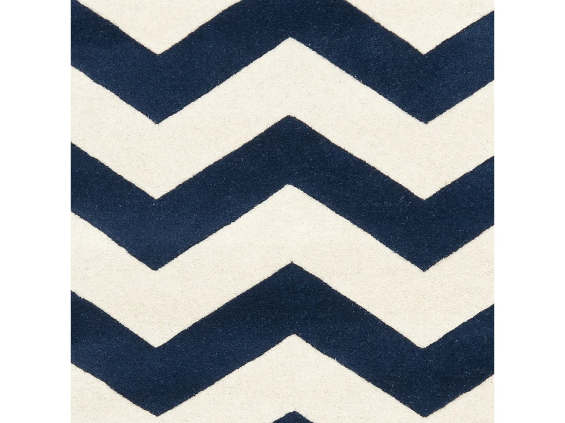 Tapis Bleu Marine/Neutre 91 X 152 cm - Anneliese