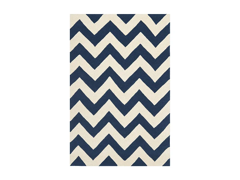 Tapis Bleu Marine/Neutre 91 X 152 cm - Anneliese