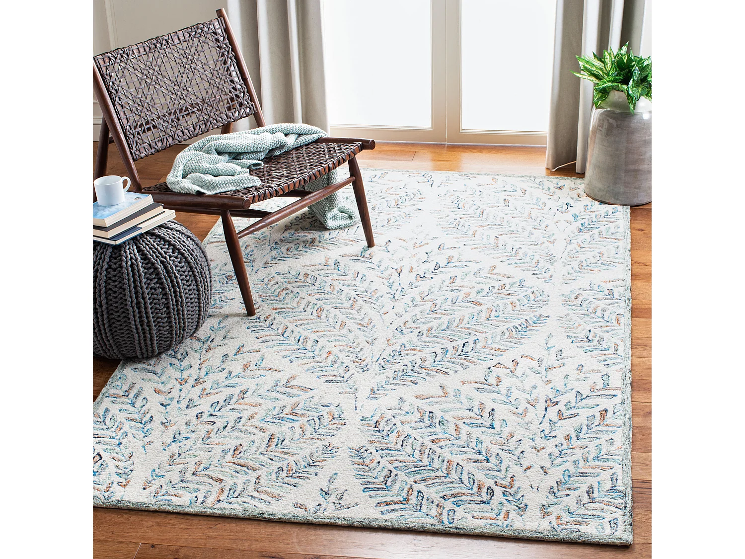 Tapis Ivoire/Bleu 183 X 274 cm - Meara