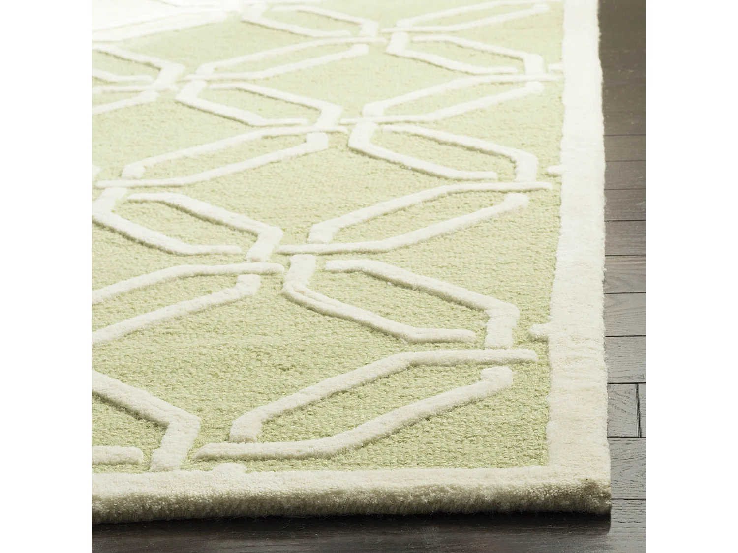 Tapis Vert/Neutre 91 X 152 cm - Mollie