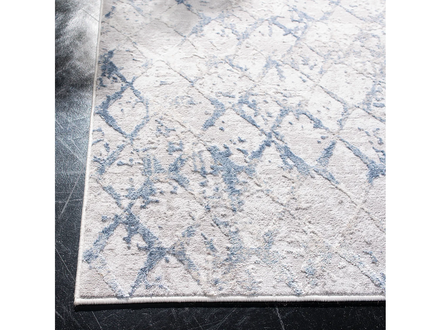 Tapis Gris/Bleu 160 X 229 cm - Léa