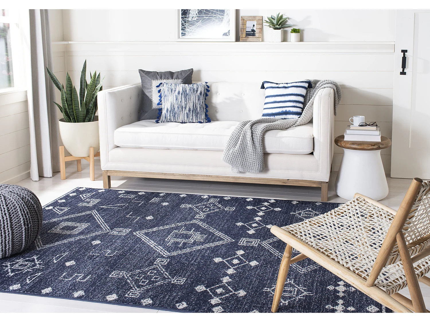 Tapis Bleu/Gris 122 X 183 cm - Sophia