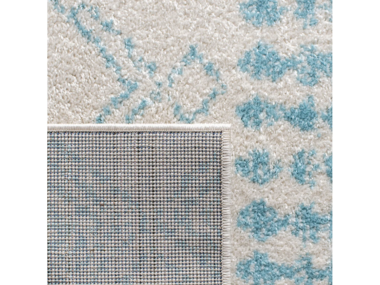 Tapis Neutre/Bleu 122 X 183 cm - Harmony