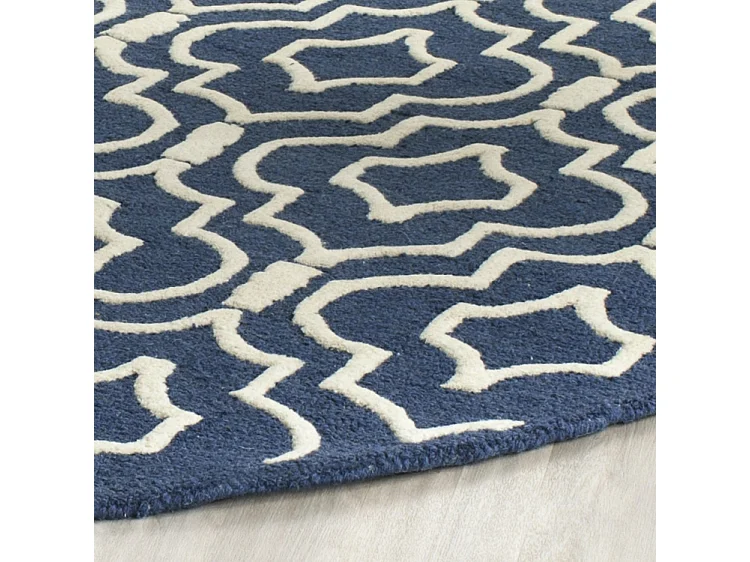 Tapis Bleu Marine Bleu/Neutre 91 X 152 cm - Ariel