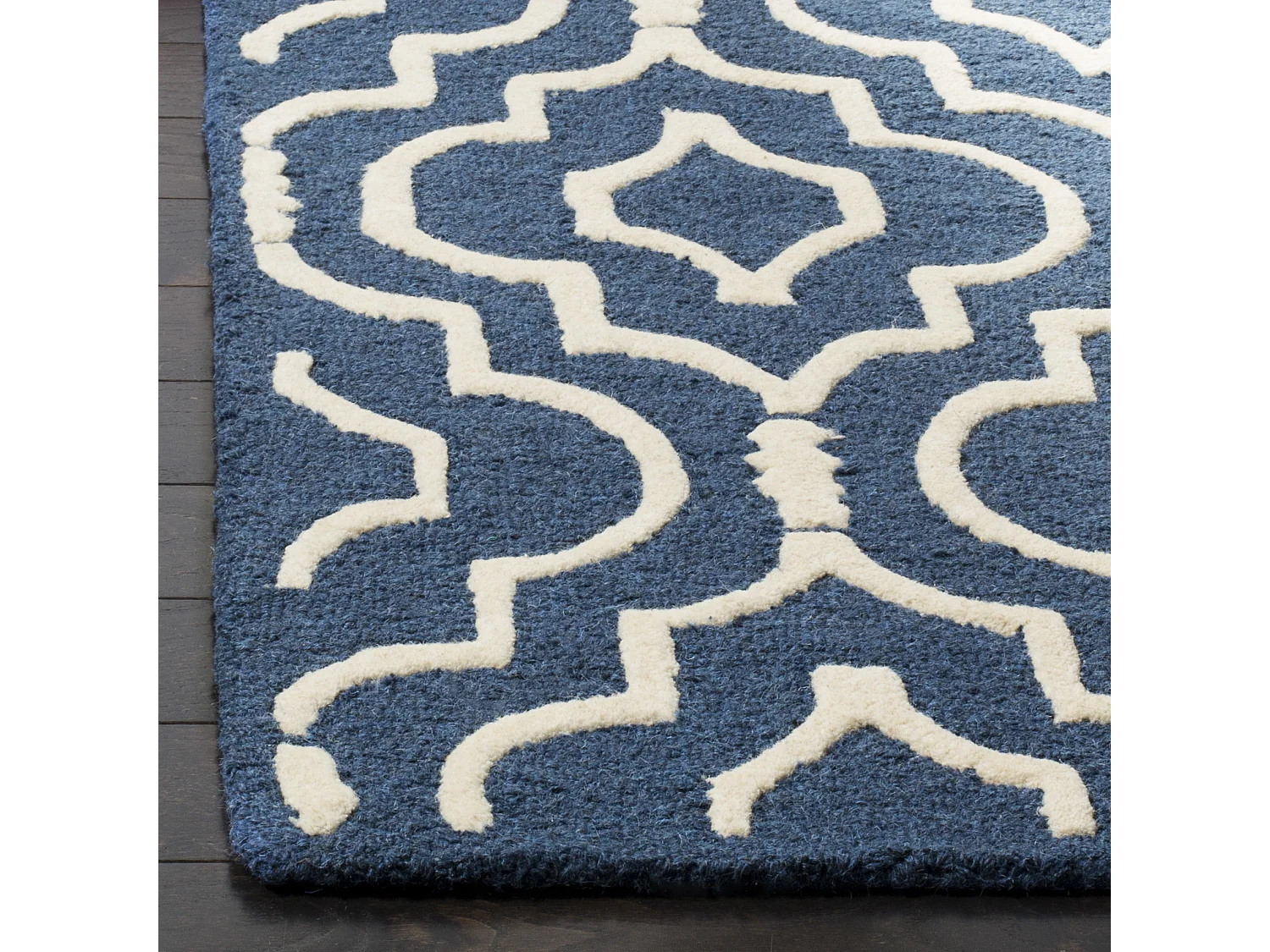Tapis Bleu Marine Bleu/Neutre 91 X 152 cm - Ariel