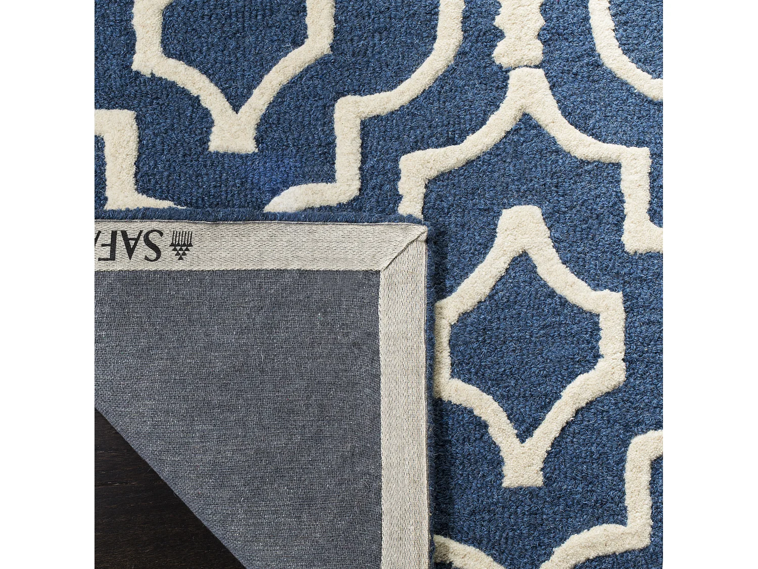 Tapis Bleu Marine Bleu/Neutre 91 X 152 cm - Ariel