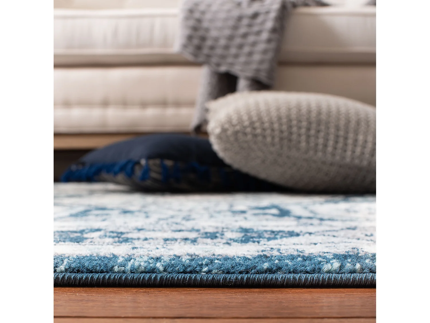 Tapis Bleu/Gris 61 X 244 cm - Mylo