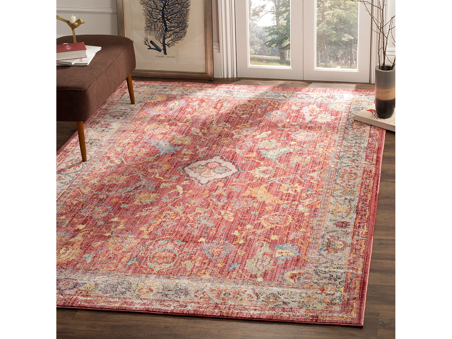 Tapis Rose/Gris 122 X 183 cm - Hali