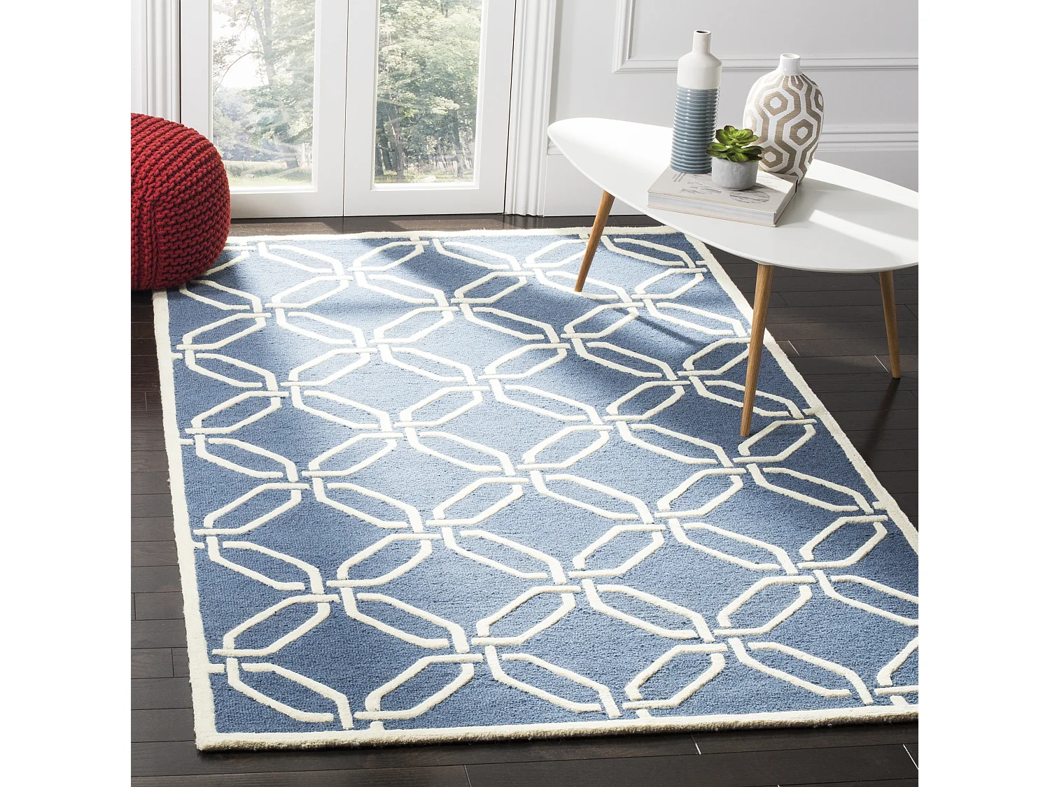 Tapis Bleu Marine/Neutre 152 X 244 cm - Mollie