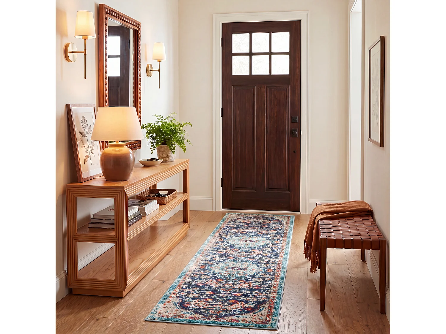 Tapis Noir/Sarcelle 61 X 91 cm - Maia
