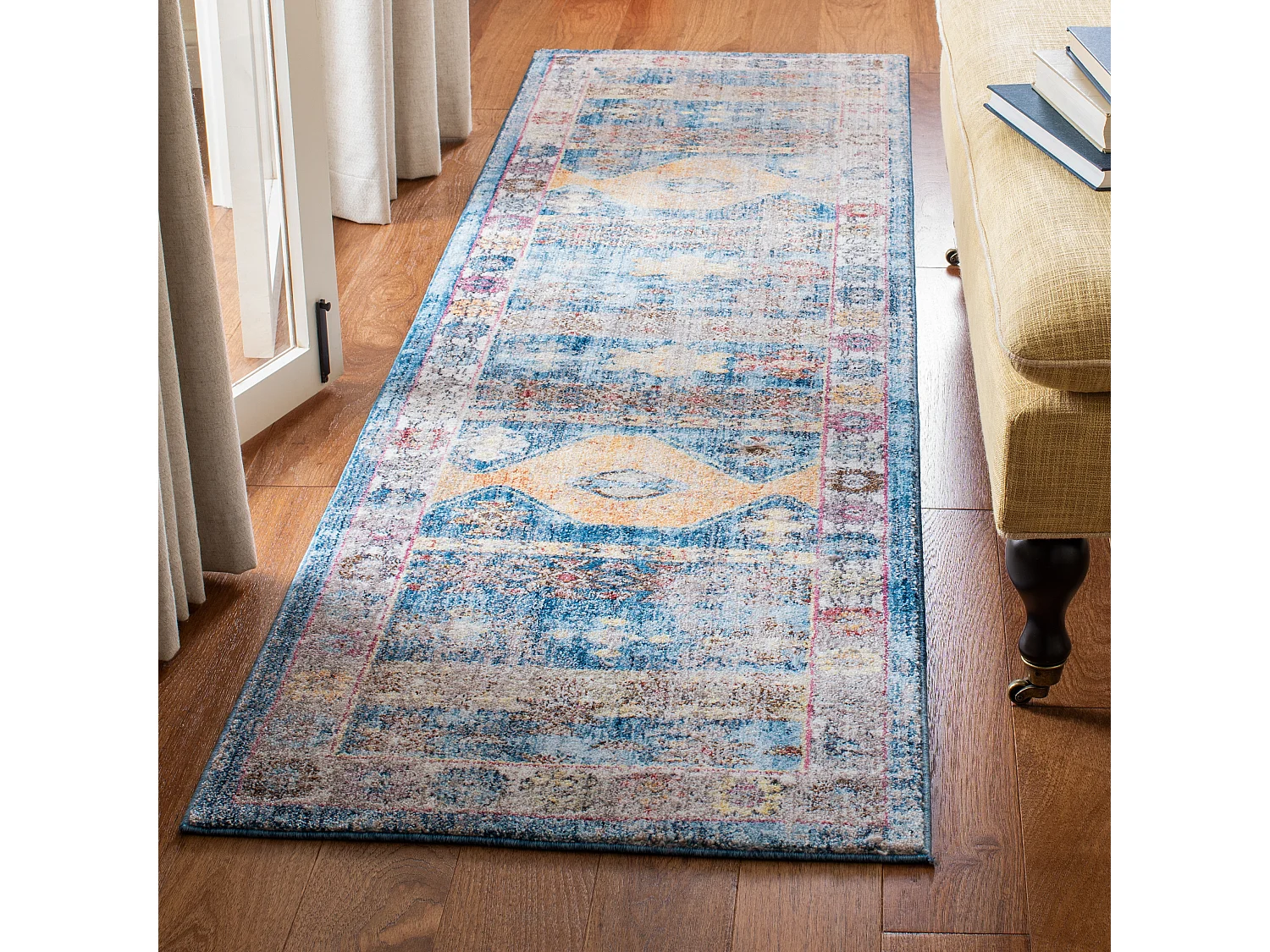 Tapis Bleu/Gris 69 X 244 cm - Yasmeen