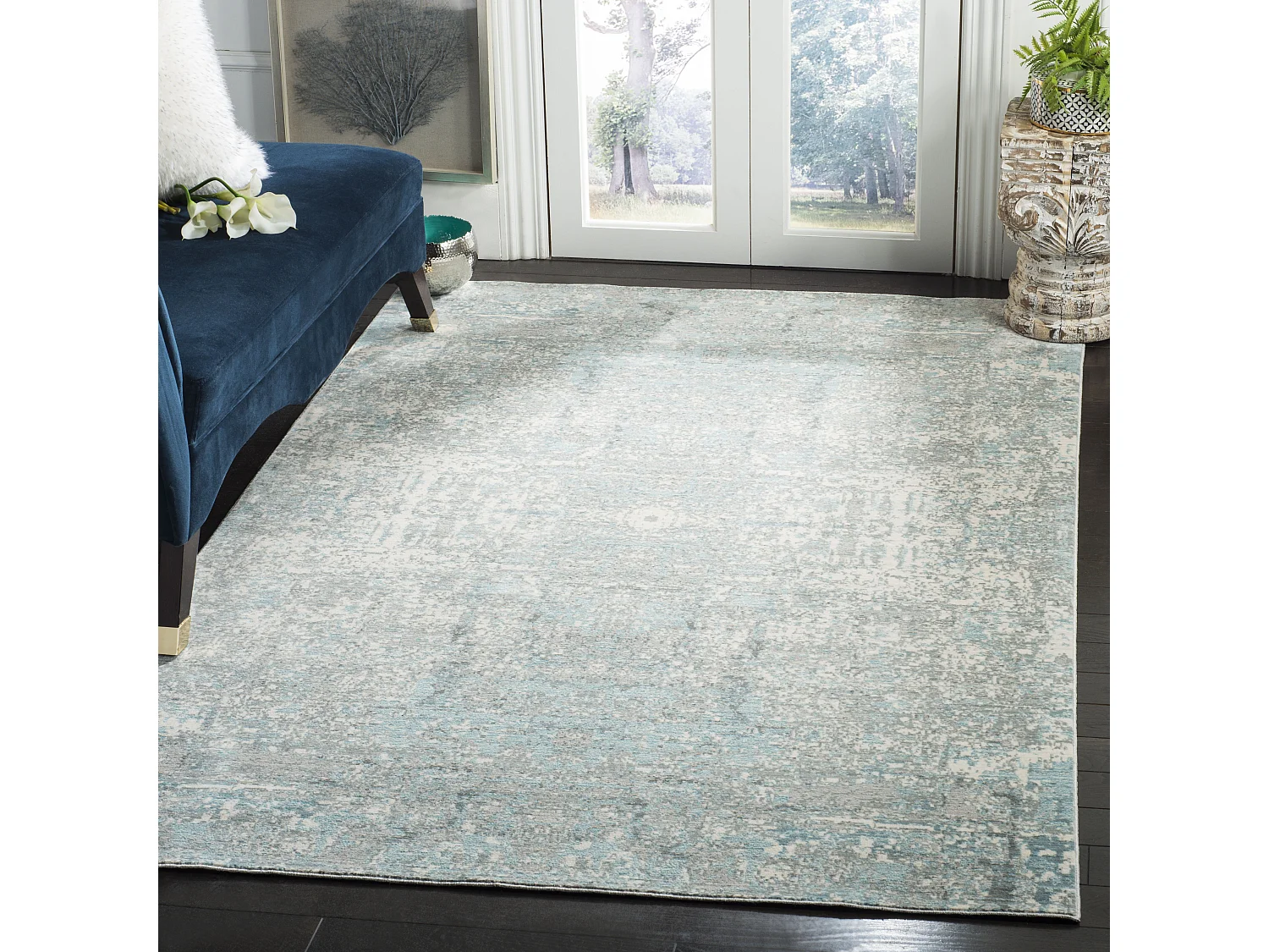 Tapis Bleu/Multicolore 152 X 244 cm - Ariella