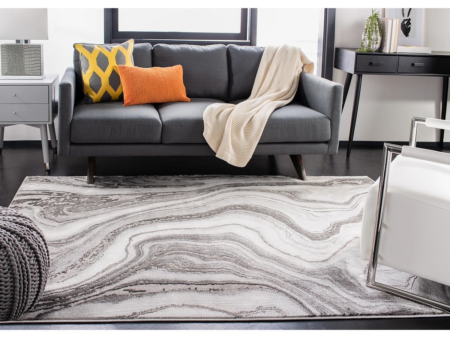 Tapis Gris 160 X 229 cm - Clytie