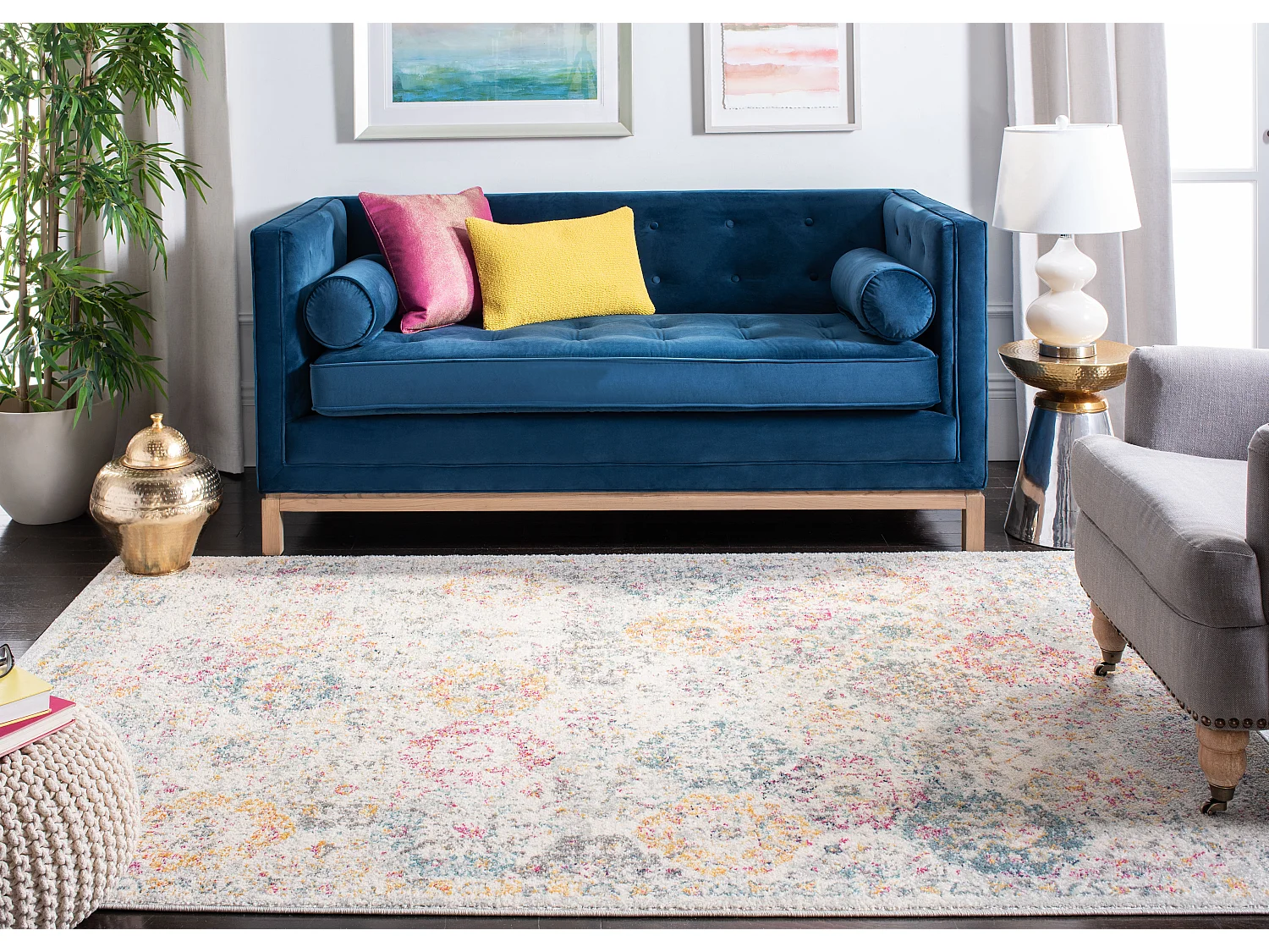Tapis Gris/Or 122 X 183 cm - Mopani