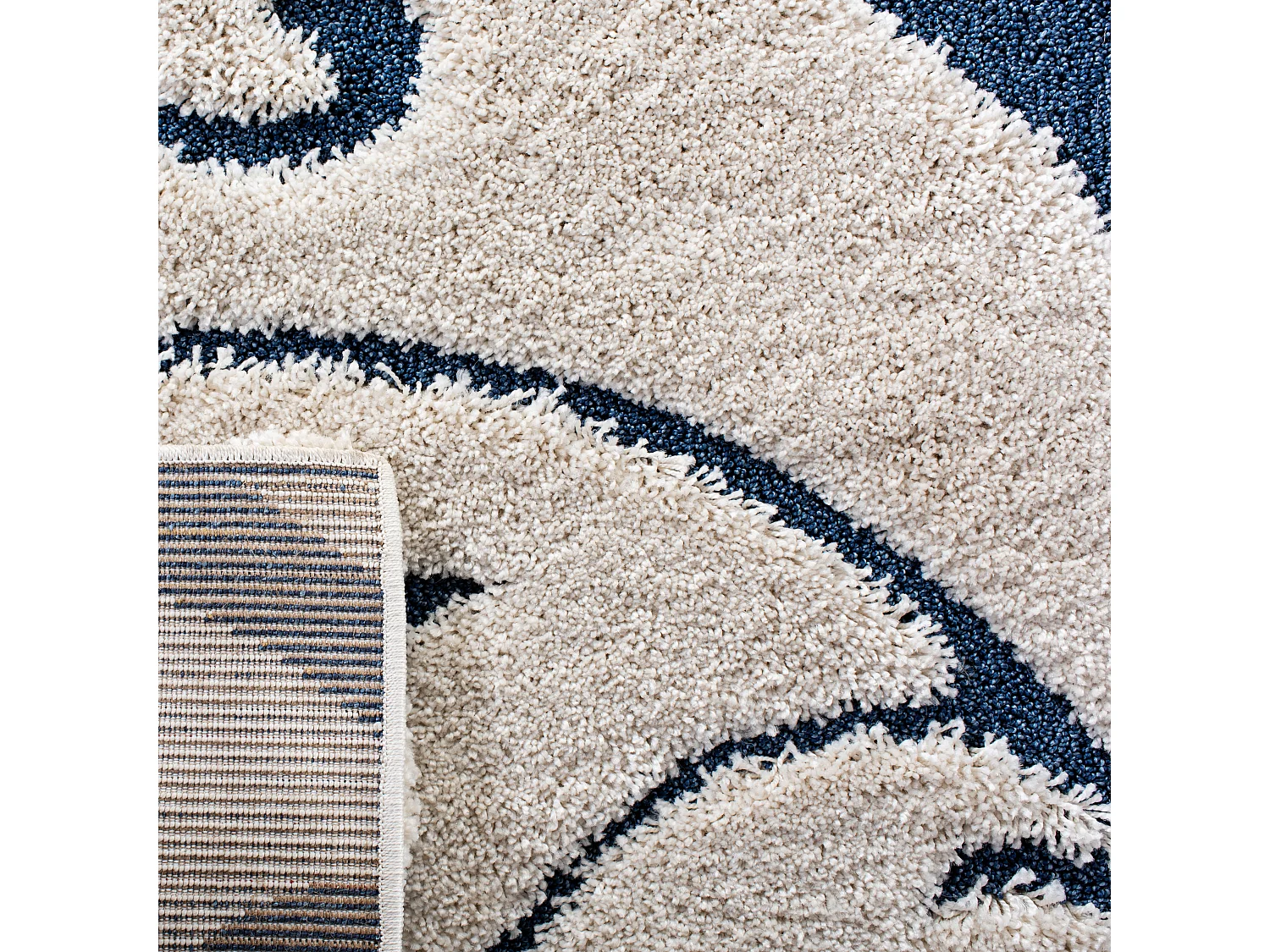 Tapis Crème/Bleu 61 X 91 cm - Rosalind