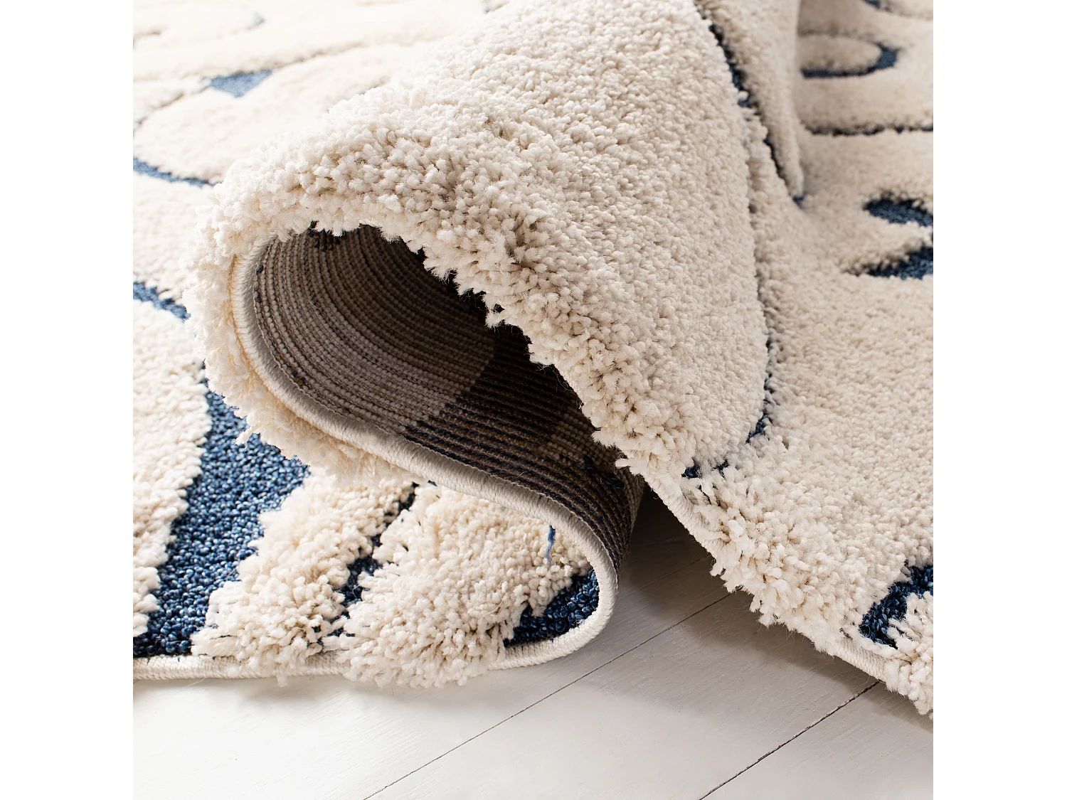 Tapis Crème/Bleu 61 X 91 cm - Rosalind