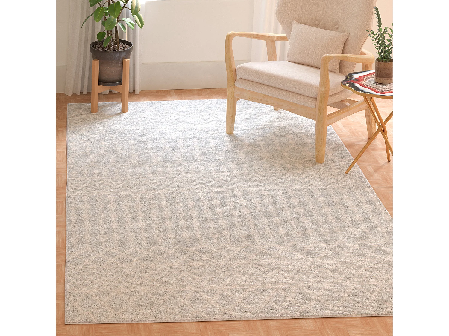Tapis Gris 122 X 183 cm - Cecilia