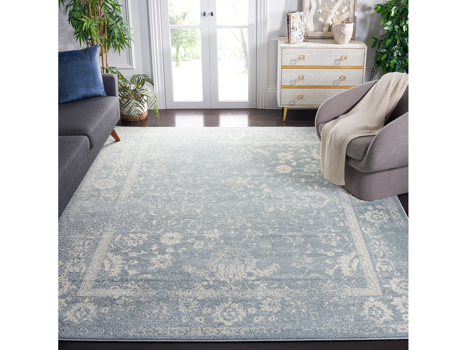 Tapis Ardoise/Ivoire 235 x 305 cm - Lucinda