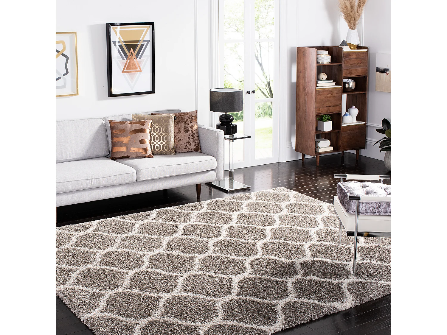 Tapis Gris/Neutre 236 x 305 cm - Zoey