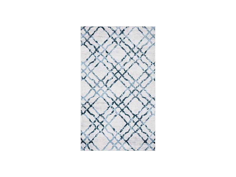 Tapis Neutre/Bleu 91 X 152 cm - Sylvia