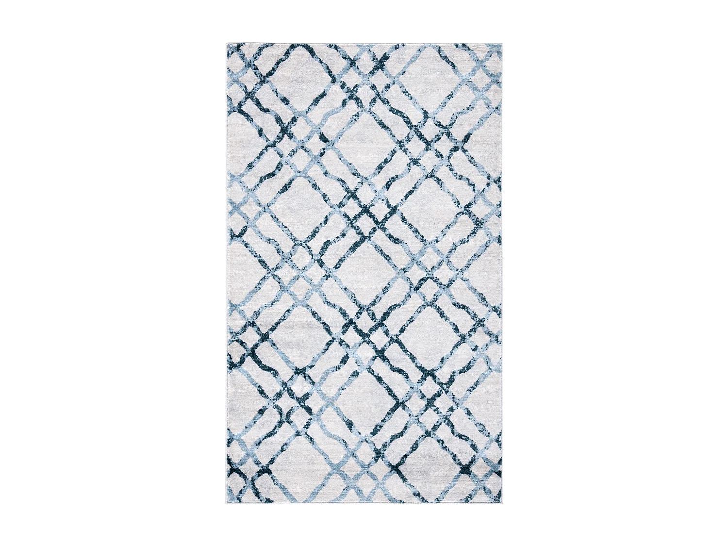 Tapis Neutre/Bleu 91 X 152 cm - Sylvia