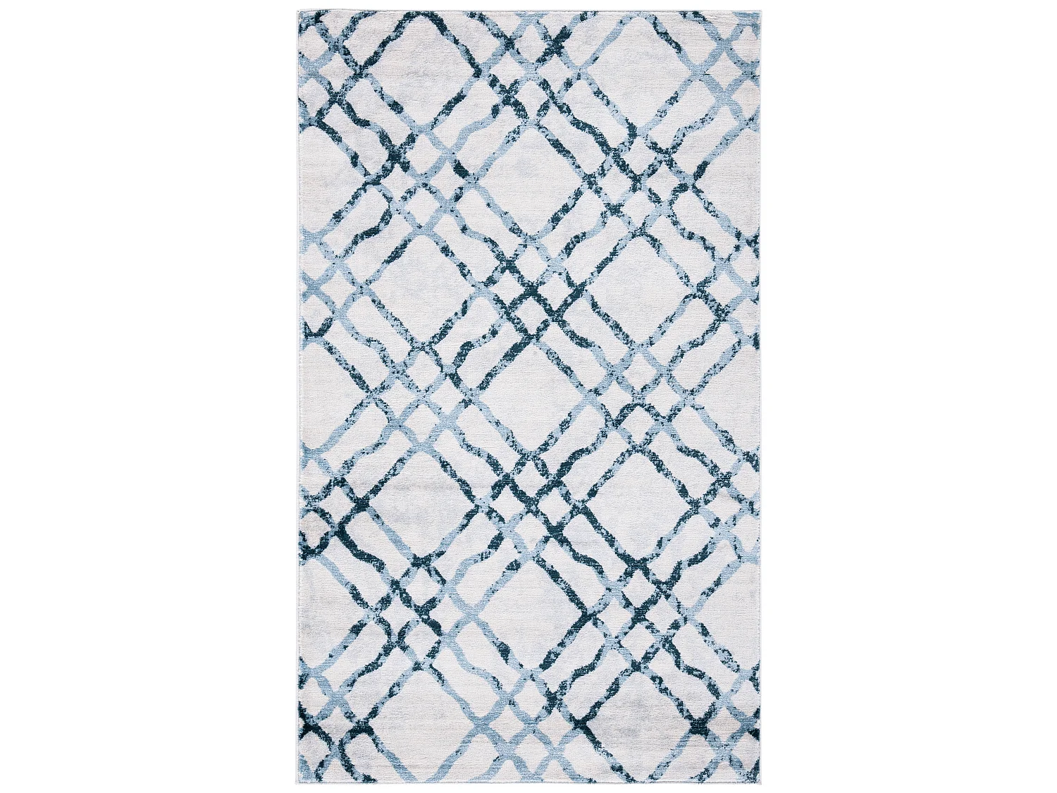 Tapis Ivoire/Turquoise 91 x 152 cm - Sylvia