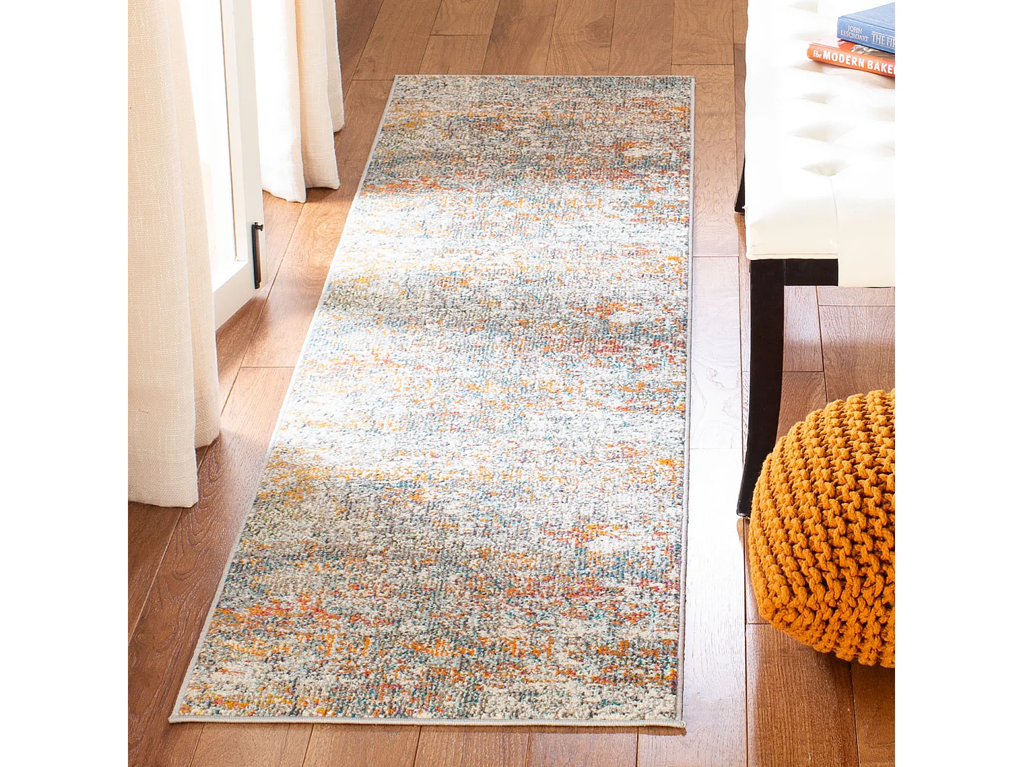 Tapis Gris/Orange 61 X 91 cm - Manjor