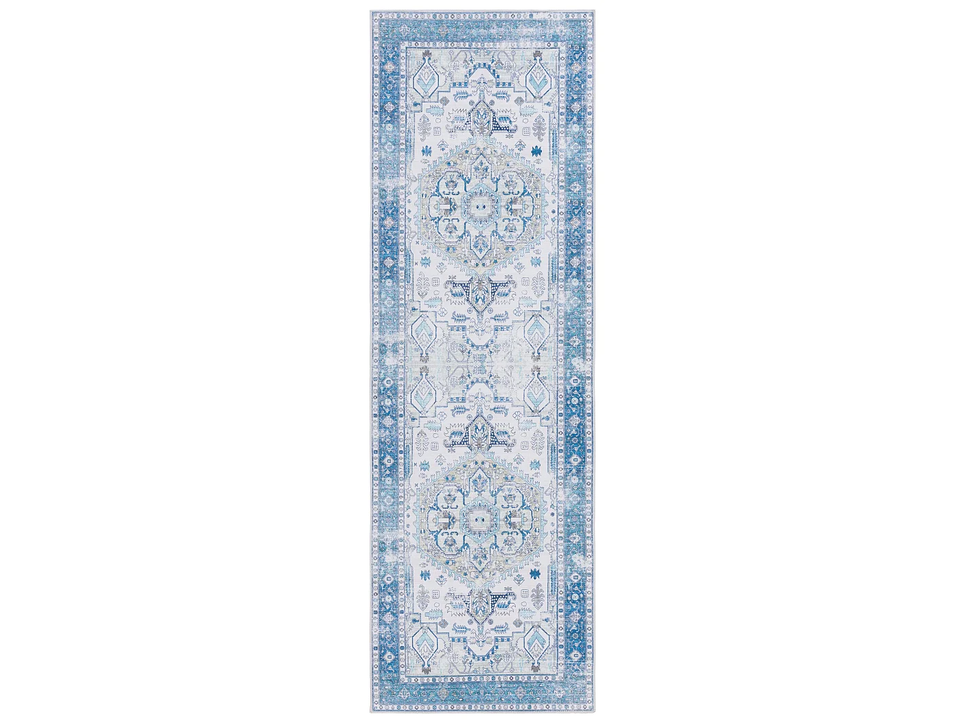 Tapis Beige/Bleu 76 X 244 cm - Lipa