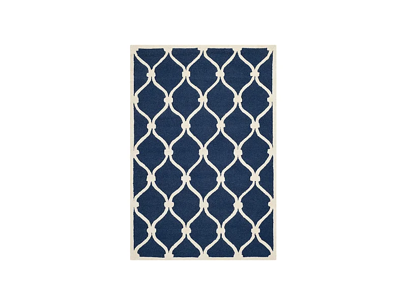 Tapis Bleu Marine/Neutre 122 X 183 cm - Hugo