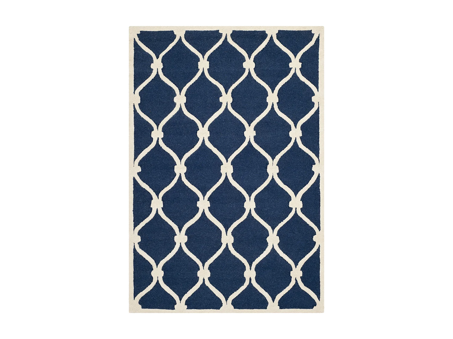 Tapis Bleu Marine/Neutre 122 X 183 cm - Hugo