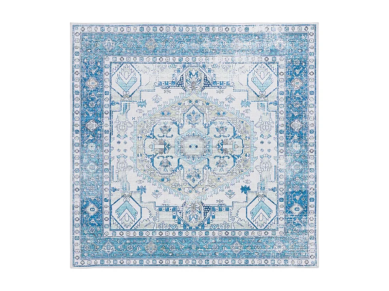 Tapis Beige/Bleu 183 X 183 cm - Lipa