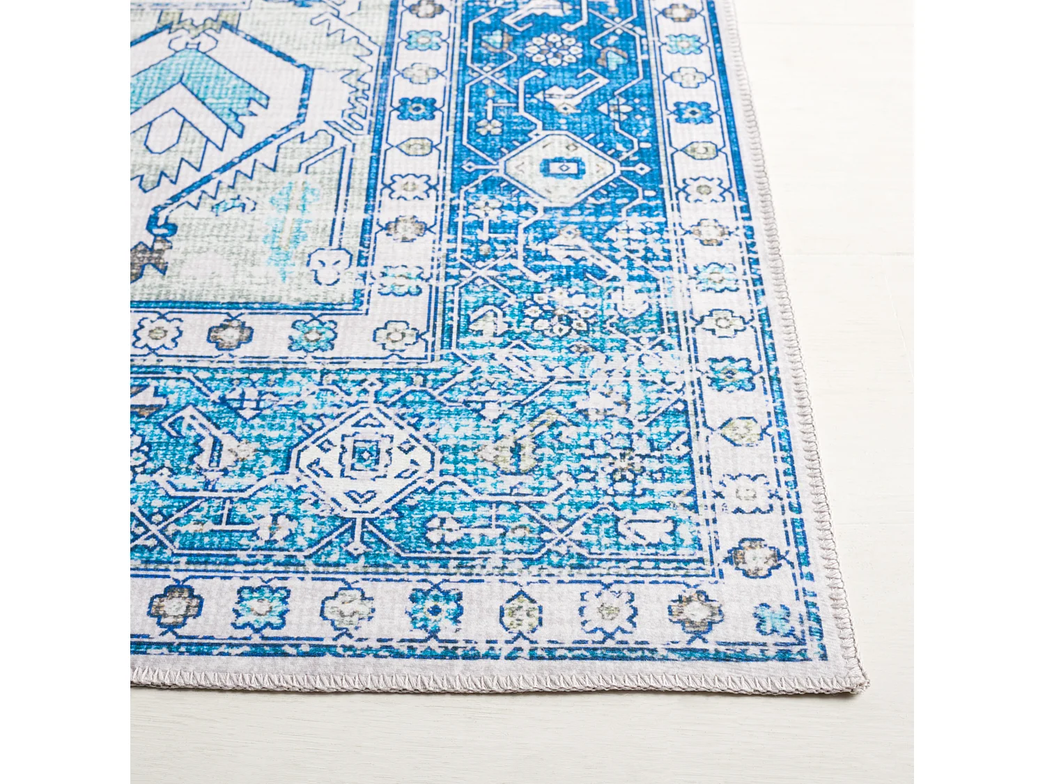 Tapis Beige/Bleu 183 X 183 cm - Lipa