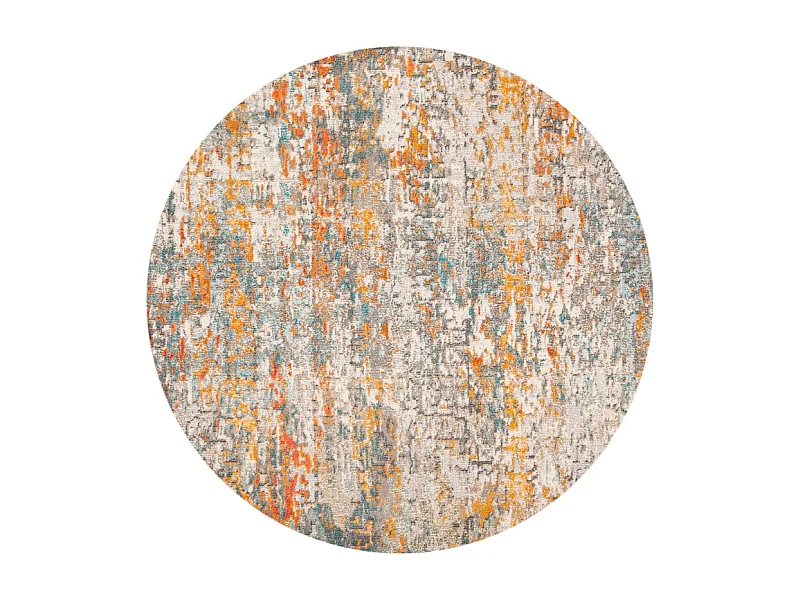 Tapis Gris/Orange 122 X 122 cm - Manjor