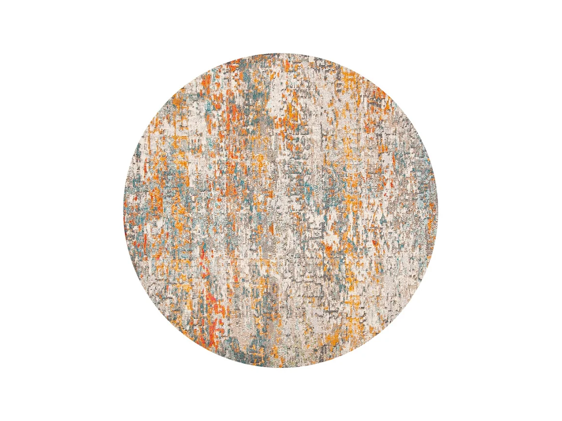 Tapis Gris/Orange 122 X 122 cm - Manjor
