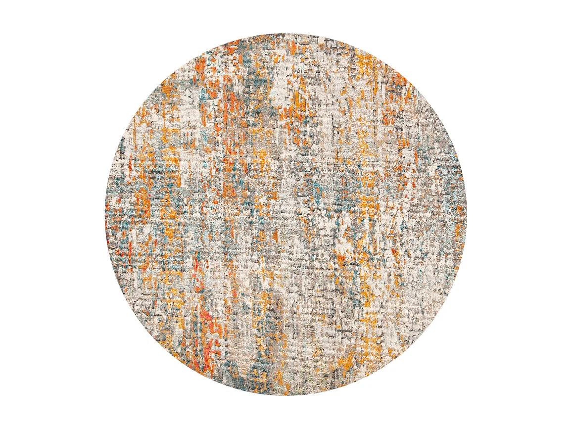 Tapis Gris/Orange 122 X 122 cm - Manjor