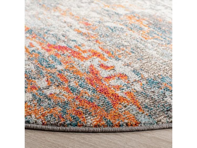 Tapis Gris/Orange 122 X 122 cm - Manjor