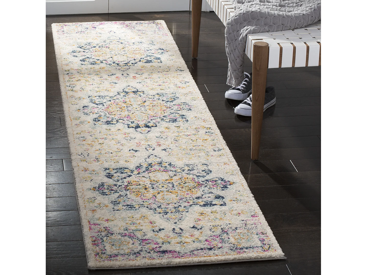 Tapis Neutre/Rose 122 X 183 cm - Lyanna