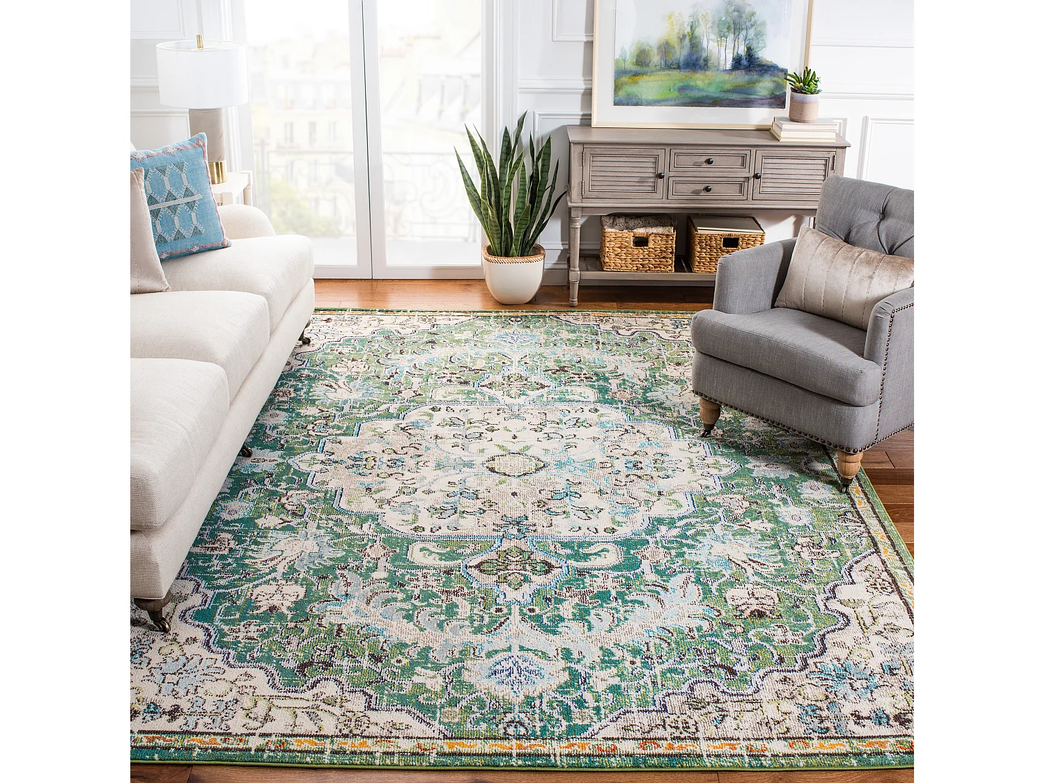 Tapis Vert/Turquoise 244 X 305 cm - Maia