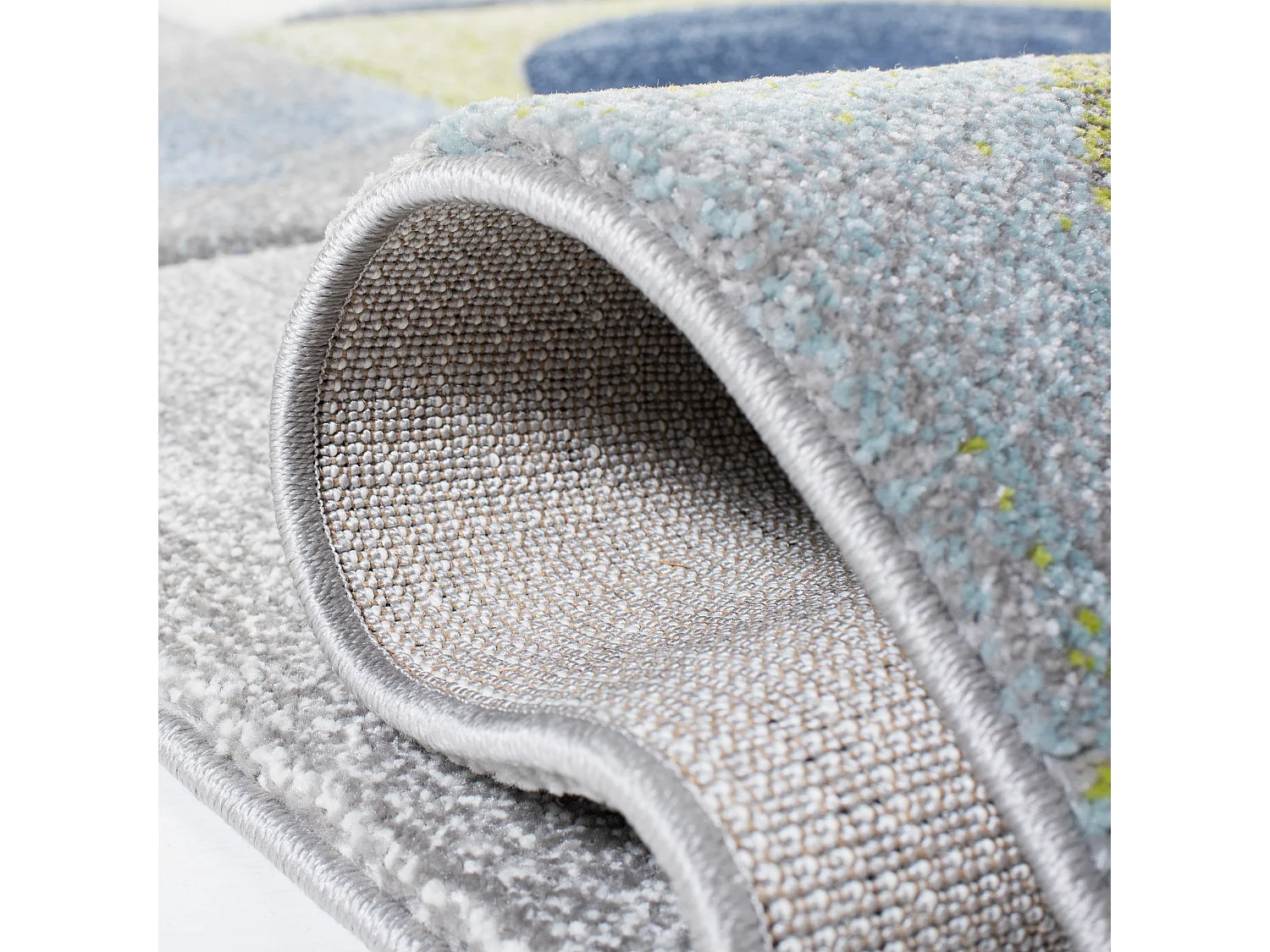 Tapis Gris/Bleu 122 X 183 cm - Paige