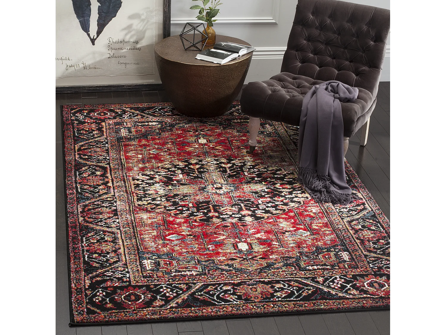 Tapis Rouge/Multicolore 122 X 183 cm - Brooklynn